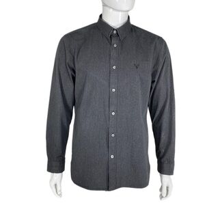 American Eagle Men’s Gray Slim Fit Long Sleeve Button Down